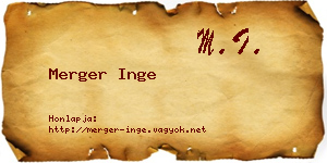 Merger Inge névjegykártya